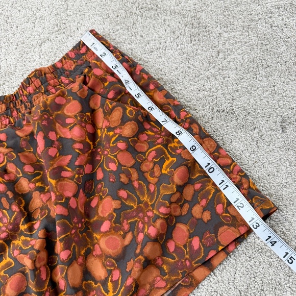 Toad&Co Women’s Sunkissed Pull-On Shorts 3.5” Lightweight Flame Leaf Orange XL - Picture 11 of 11
